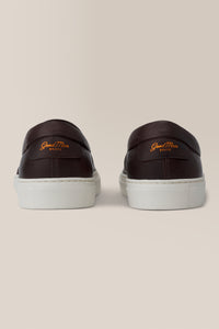 Edge Slip-On Sneaker | Leather in color Dark Brown by Good Man Brand, view 4