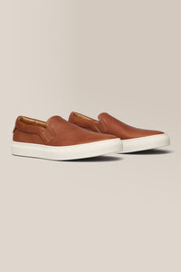 Edge Slip-On Sneaker | Leather in color Medium Brown by Good Man Brand, view 7