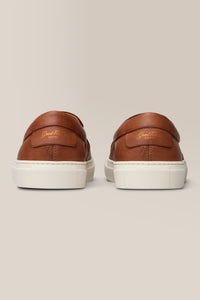 Edge Slip-On Sneaker | Leather in color Medium Brown by Good Man Brand, view 8