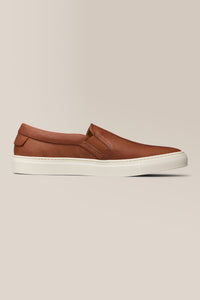 Edge Slip-On Sneaker | Leather in color Medium Brown by Good Man Brand, view 6