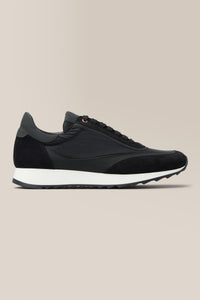 Triumph Trainer | Suede in color Black by Good Man Brand, view 1