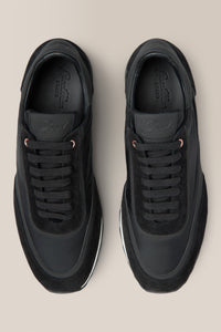 Triumph Trainer | Suede in color Black by Good Man Brand, view 3