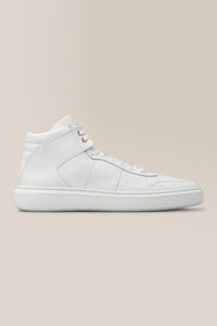 Legend London Hi Top | Nappa Leather in color Triple White by Good Man Brand, view 1