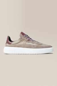 LA Sport Sneaker | Nappa Leather & Suede in color Taupe/grey by Good Man Brand, view 1