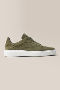 Modern London Sneaker | Suede in color Olive by Good Man Brand, view 1