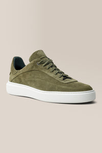 Modern London Sneaker | Suede in color Olive by Good Man Brand, view 2