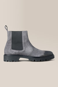 Modern City Chelsea Boot | Oiled Suede in color Charcoal by Good Man Brand, view 1