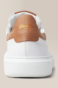 Legend London Sneaker | Nappa Leather in color White/dark Vachetta by Good Man Brand, view 14