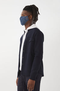 MVP Mask | Premium Italian Cotton in color Indigo English Floral by Good Man Brand, view 12