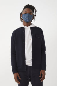 MVP Mask | Premium Italian Cotton in color Indigo English Floral by Good Man Brand, view 11