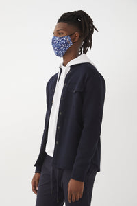 MVP Mask | Premium Italian Cotton in color Blue Soho Daisy by Good Man Brand, view 15