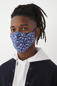 MVP Mask | Premium Italian Cotton in color Blue Soho Daisy by Good Man Brand, view 13