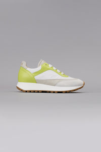Multi Trainer in Suede and Nylon in color Acid Lime by LITA, view 1