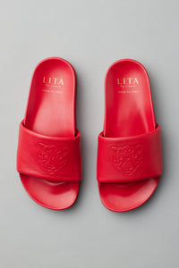 Logo Slide in Leather in color Red by LITA, view 8