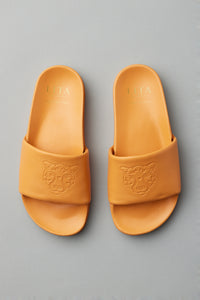 Logo Slide in Leather in color Amberglow by LITA, view 3