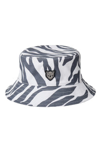 Luxe Bucket Hat in color Black/white Zebra by LITA, view 2