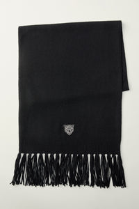 Black Cheetah Scarf in Cashmere in color Black by LITA, view 1