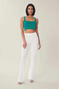 Cam is wearing a size S True Rib Pant in color Milk by LITA, view 11