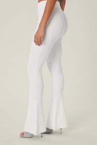 Cam is wearing a size S True Rib Pant in color Milk by LITA, view 14