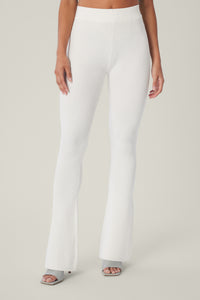 Cam is wearing a size S True Rib Pant in color Milk by LITA, view 12