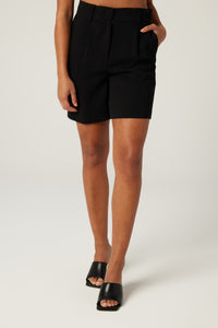 Spark Short in Viscose Crepe in color Black by LITA, view 5