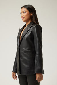 Blazer in Lamb Leather in color Black by LITA, view 3
