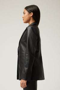 Blazer in Lamb Leather in color Black by LITA, view 4