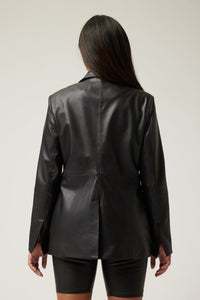 Blazer in Lamb Leather in color Black by LITA, view 5