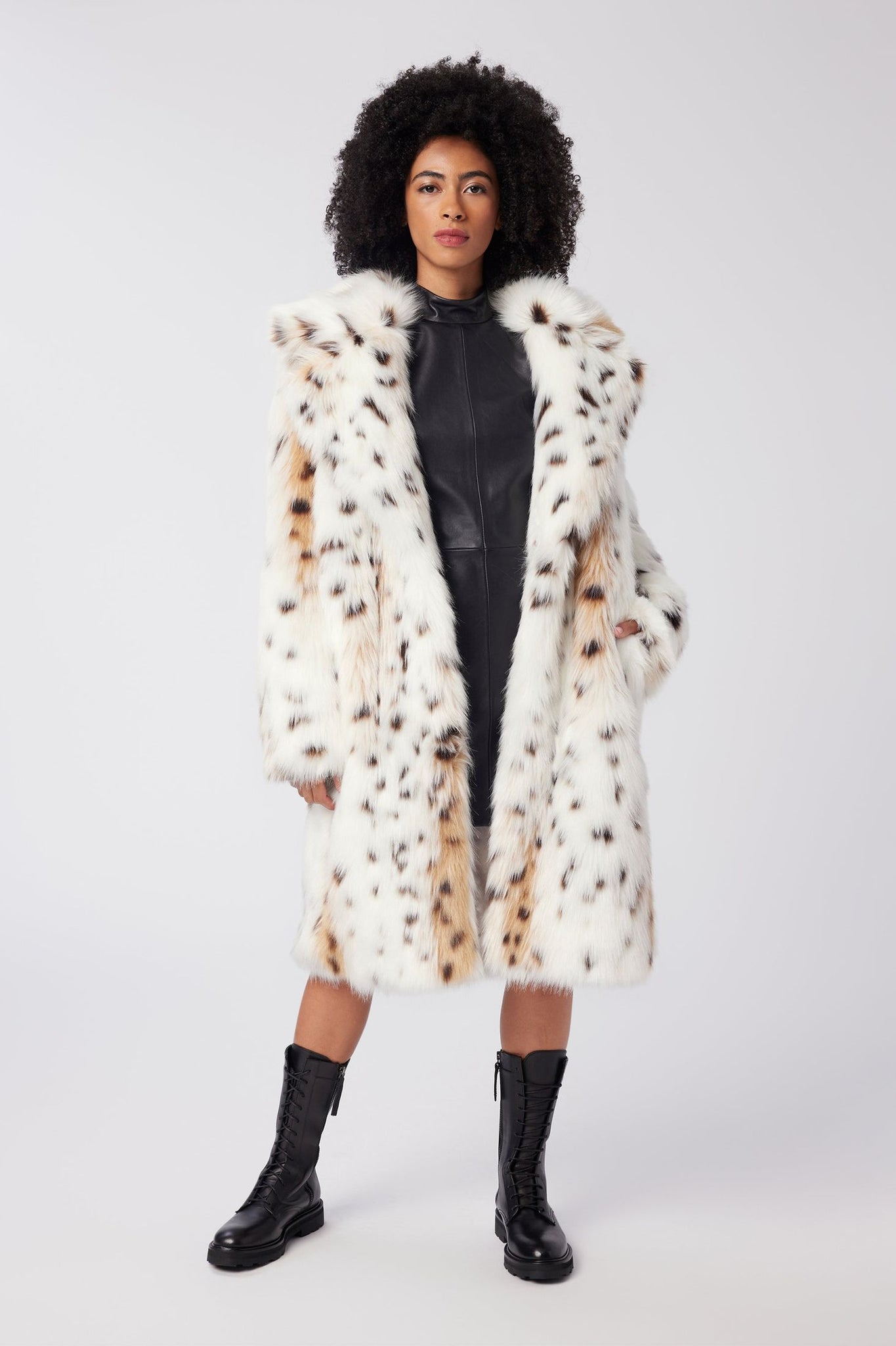 The House of LR&C | LITA by Ciara | Amour Coat in Snow Leopard