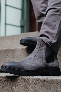 Modern City Chelsea Boot | Oiled Suede in color Charcoal by Good Man Brand, view 6