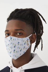 MVP Mask | Premium Italian Cotton in color Blue Floral by Good Man Brand, view 1