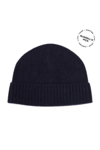 Short Roll Beanie | Recycled Cashmere in color Sky Captain by Good Man Brand, view 3